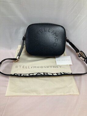 Stella McCartney black Stella Logo Mini Crossbody Bag